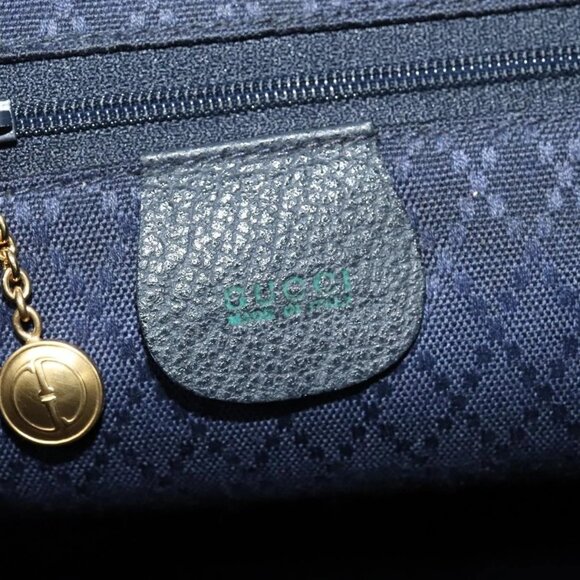GUCCI Bamboo Backpack Suede Black Gold Auth main image 7